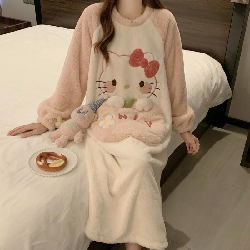Winter Clothes - Winter Nachtjapon Hello Kitty Dames Herfst