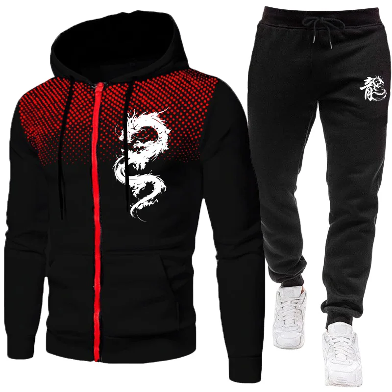 Winter Clothing Clearance - Heren Paris Dragon Pattern Fashion Print