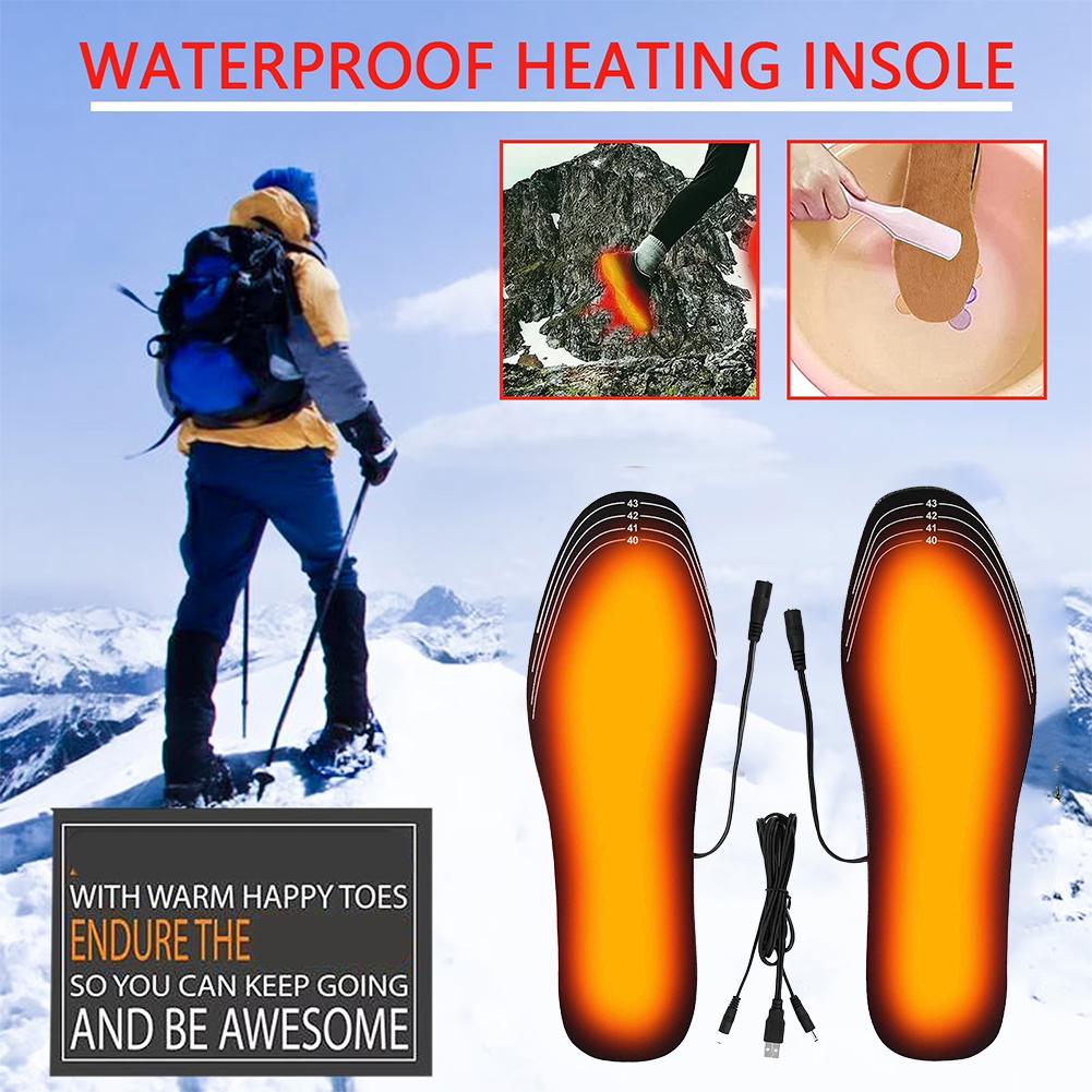 Heated Insole Rechargeable - USB Oplaadbare Verwarmde Inlegzolen Maat Unisex