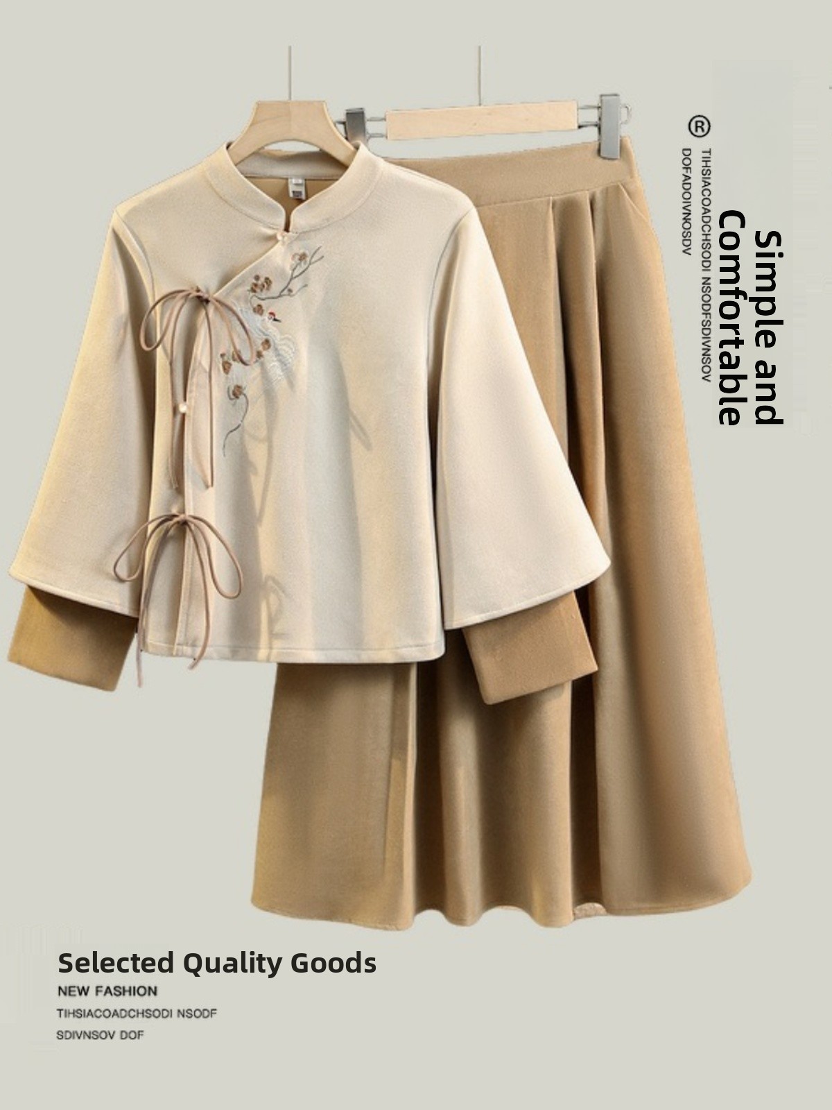 Winter Clothing Dress Up - Vrouwen's Gereformeerde Qipao Trui Set Hertenvelvet