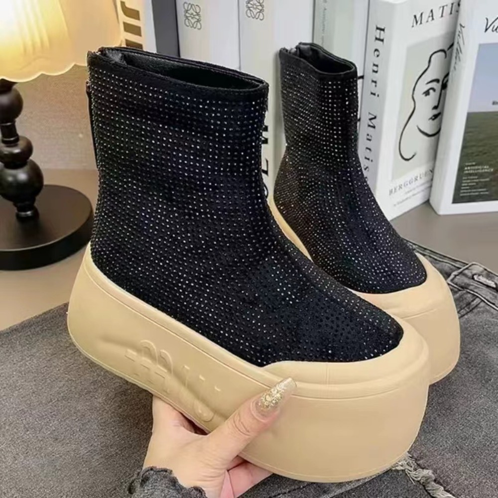 Luxe strass dameslaarzen mode  - Winter Clothing Korea recensie en prijs