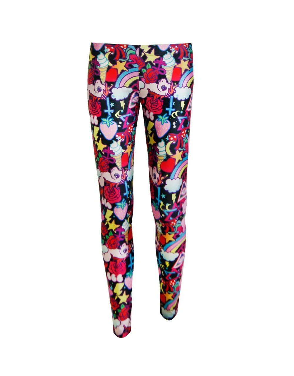 Dameslegging met kleurrijke re - Winter Yoga Clothing recensie en prijs